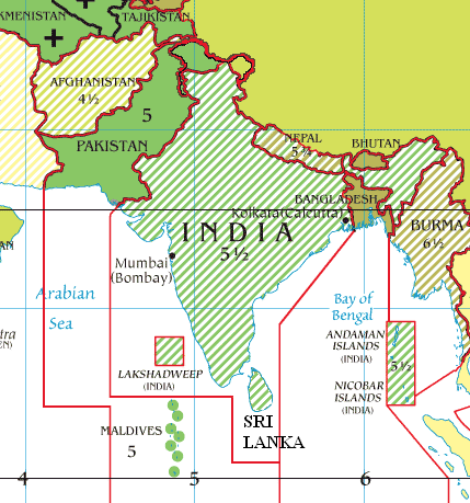 India Time Zones Table