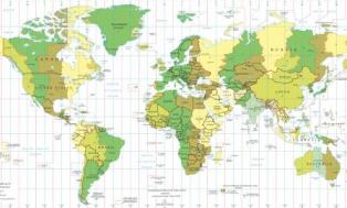 Time Zones Map